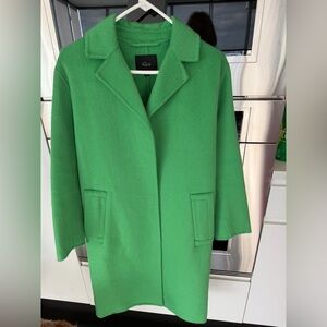 Rails Bright Green Single-Breasted Wool-Blend Pea Coat